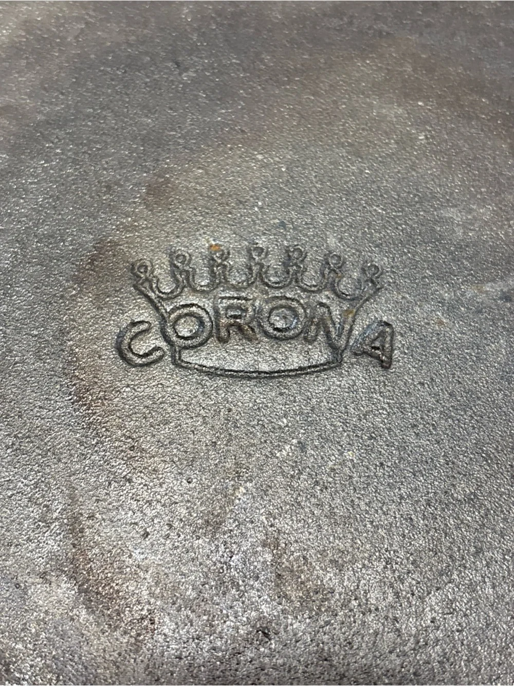 Vintage Corona Cast Iron Ribbed Grill Pan - Black